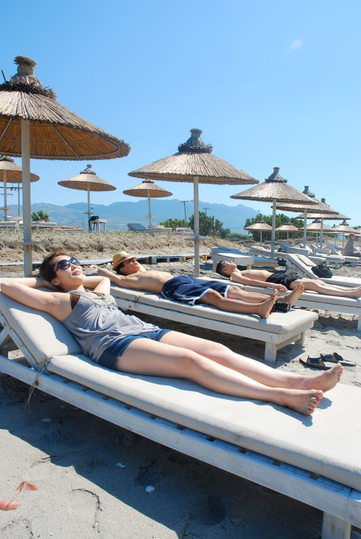 Resting up and getting a tan